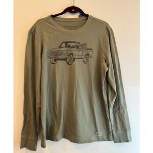 NWT Life is Good green truck shirt - size medium